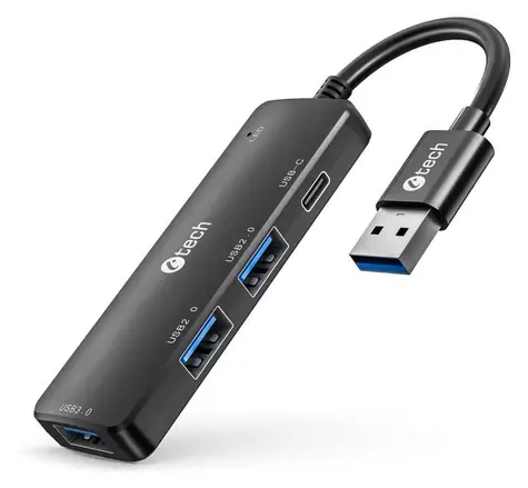 C-TECH UHB-U3-AC / USB hub / 4 porty / 1× USB-A 3.0 / 2× USB-A 2.0 / 1× USB-C 2.0