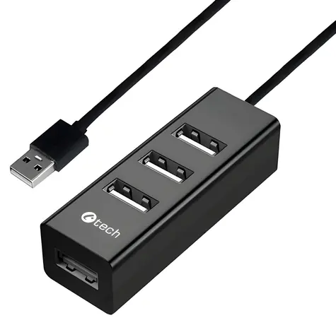C-TECH UHB-U2 černá / USB hub / 4x USB 2.0