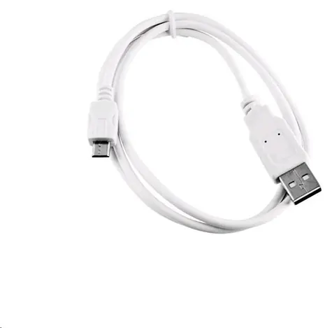 C-TECH USB Micro kabel 2 m bílá / USB 2.0 A (M) - Micro B (M)