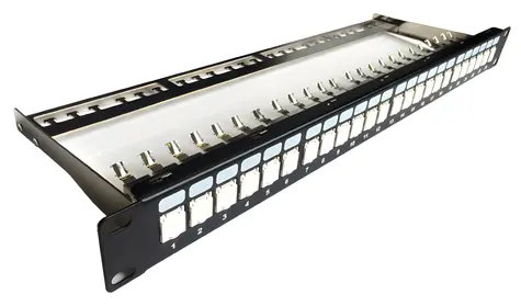 DATACOM Patch panel 24p. CAT6A černý / 1U / STP / 19