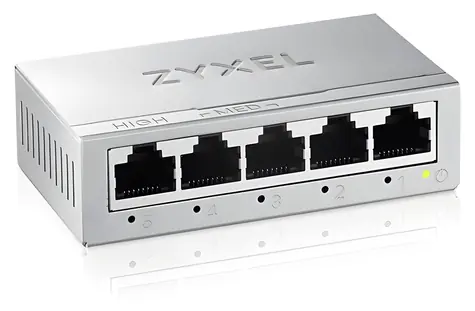 ZyXEL GS-105B v5 / Switch / 5× 10/100/1000 Mbps / Unmanaged / QoS / bez ventilátoru