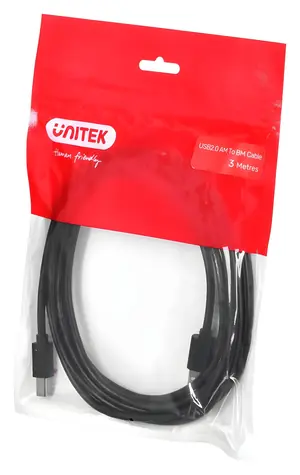 Unitek Y-C420GBK černá / Kabel USB-A - USB-B / USB 2.0 / 3 m