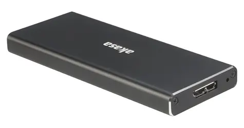 Akasa AK-ENU3M2-BK černá / Externí rámeček na M.2 SATA SSD / USB 3.2 Gen 1 / 5 Gbps