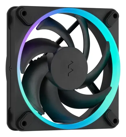 Fractal Design Momentum 12 RGB černá 3-pack / Univerzální ventilátor / 120 mm / 350–2200 RPM / 28 dB / ARGB / 4-pin PWM
