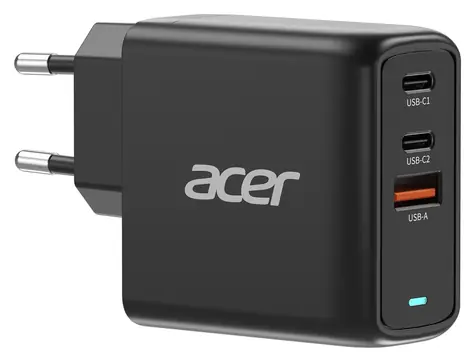 Acer GaN 67W PD černá / Nabíjecí adaptér / 2x USB-C / 1x USB-A