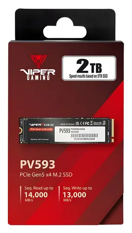 Patriot Viper PV593 2TB / SSD / M.2 2280 / PCIe Gen5 x4 / R: 14000 MB/s / W: 13000 MB/s