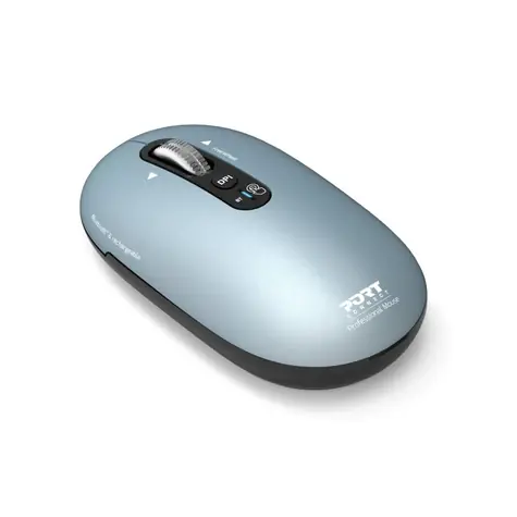 PORT CONNECT Pure MAC pastelová modř / Bezdrátová nabíjecí myš / Bluetooth / FreeWheel / 3200 DPI / USB-C