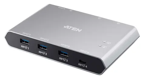 ATEN 2x4 USB-C Gen2 / Přepínač USB periferií / 2 PC / 4x USB-C / 10 Gb/s