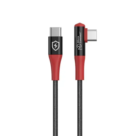 MicroConnect Safe Charge Angled USB-C / Lomený nabíjecí kabel / USB-C - USB-C