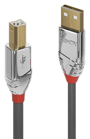 Lindy šedá / Kabel USB 2.0 A-B / 0,5 m / 480 Mbit/s
