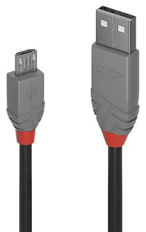 Lindy USB-A - Micro-USB B 1m černá / Datový kabel / USB 2.0 / 480 Mbit/s