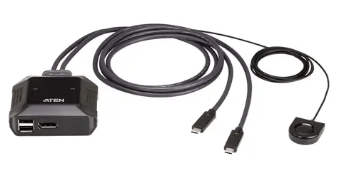ATEN 2-Port USB-C 4K DisplayPort / KVM switch / 2-portový / USB-C / True 4K / 4096×2160 px