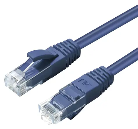 MicroConnect CAT5e U/UTP 0,3 m modrá / Síťový kabel / RJ-45 / PVC