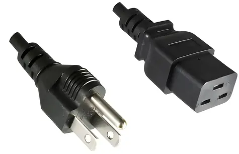 MicroConnect Power Cord US Typ B - C19 1.8m černá / Napájecí kabel / Americká koncovka