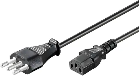 MicroConnect Power Cord Italy typ L - C13 5m černá / Napájecí kabel / 250 V / 10 A