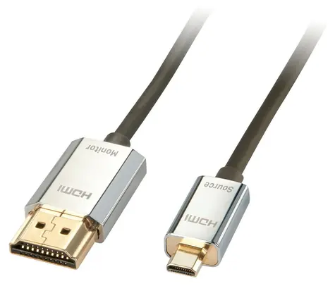 Lindy CROMO Slim černá / HDMI kabel / High Speed / 3 m / HDMI-A na Micro HDMI