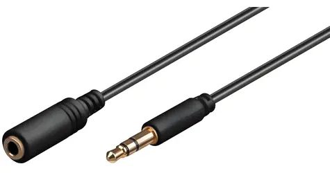 MicroConnect AUX kabel 3,5mm jack (M) - 3,5mm jack (M) černá / 0,5 m