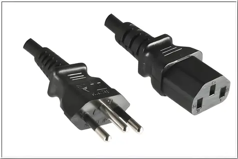 MicroConnect Power Cord Brazil Typ N - C13 černá / Napájecí kabel / 2,1 m / 250 V / 10 A