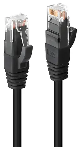 Lindy Cat6 UTP 7.5m černá / Síťový kabel / RJ-45 / LSZH