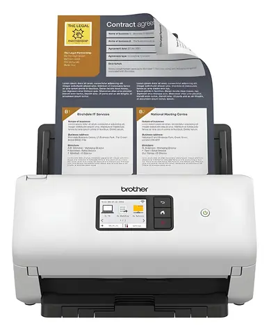 Brother ADS-4500W bílá / Stolní skener / A4 / 600 dpi / ADF / Wi-Fi / Ethernet / USB