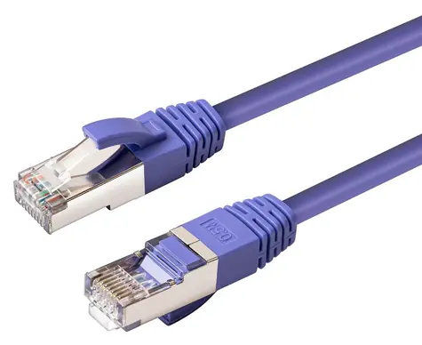 MicroConnect CAT6A S/FTP fialová / Síťový kabel / RJ-45 / 10 m / LSZH / podpora PoE