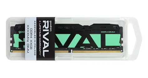 GOODRAM RIVAL Radiant Green / Operační paměť / 32 GB / DDR4 / 3200 MHz / CL16 / DIMM / 1.2 V