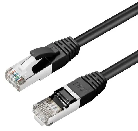 MicroConnect CAT6 S/FTP 0,25 m černá / Síťový kabel / RJ-45 / LSZH