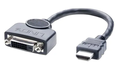 Lindy HDMI - DVI-D černá / Redukce / 0,2 m