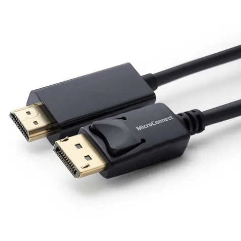 MicroConnect DisplayPort 1.2 (M) - HDMI (M) 1,5m černá / Kabel / 1920×1080 / 60 Hz