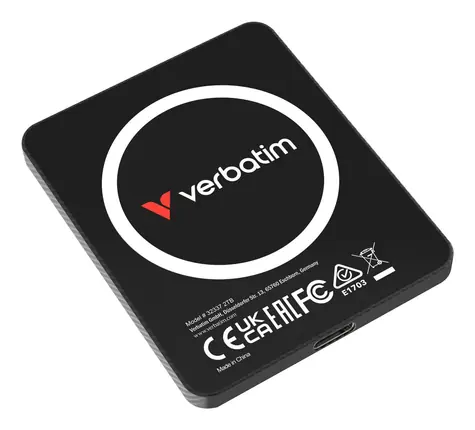 Verbatim SnapBack Ultra Slim 2TB černá / Externí SSD / USB 3.2 Gen 2x2 / čtení: 2050 MB/s / zápis: 1900 MB/s