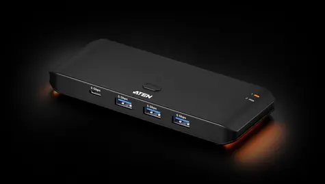 Aten 2x4-Port USB 3.2 Gen 1 černá / USB rozbočovač / 8 portů / Type-A + Type-C