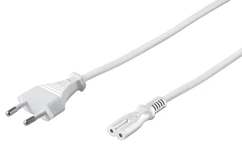 MicroConnect Power Cord EU C - C7 1m bílá / Napájecí kabel / 250 V / 2,5 A