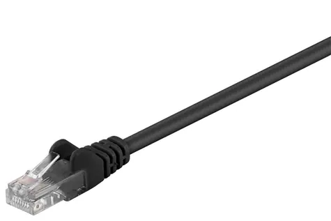 MicroConnect CAT5e U/UTP 1,5 m černá / Síťový kabel / RJ-45 / PVC