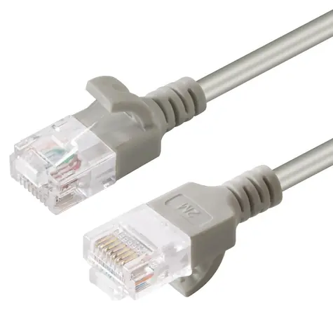 MicroConnect CAT6a U/UTP SLIM 3m šedá / Patch kabel / RJ-45