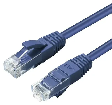 MicroConnect CAT6a U/UTP 0.5m modrá / LSZH