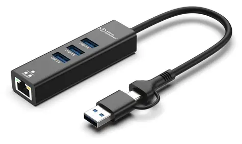 MicroConnect Premium USB 3.2 Gen 1 Hub / USB hub / 4× USB-A 3.2 Gen 1 / 5 Gbps / kabel 0,3 m
