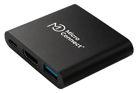 MicroConnect USB-C Premium hub bílá / USB 3.2 Gen2 Type-A / USB-C 3.2 Gen1 / HDMI