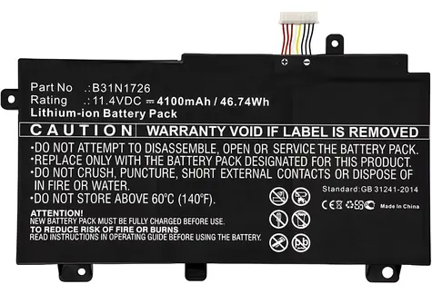 CoreParts Baterie Asus FX504GD černá / Náhradní baterie pro notebook / Li-Ion