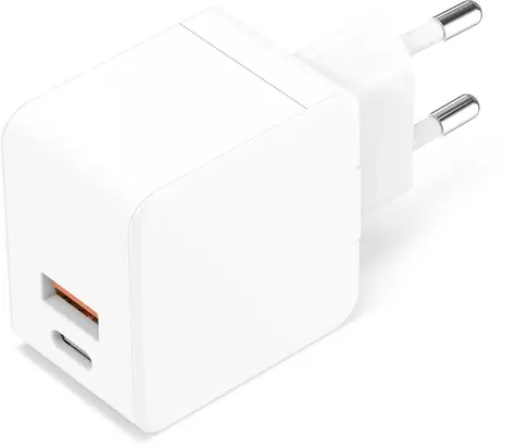 CoreParts USB-C bílá / USB nabíječka / USB-C + USB-A / 30 W / rychlé nabíjení