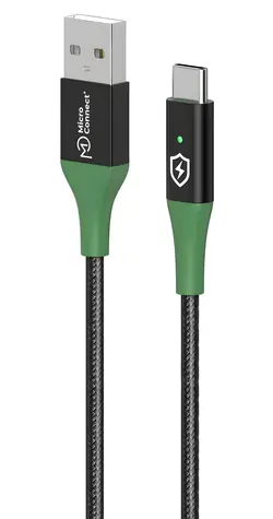MicroConnect Smart Charge / Kabel / USB-A - USB-C / 1 m / černá