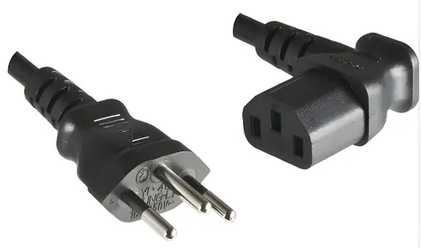 MicroConnect Power Cord Swiss Typ J - C13 90° 1.8m černá / Švýcarská koncovka