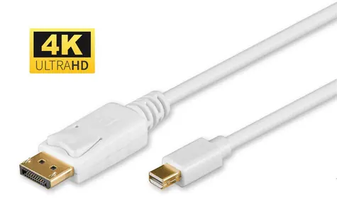 MicroConnect kabel Mini DisplayPort (M) - DisplayPort (M) 2m bílá / 4K