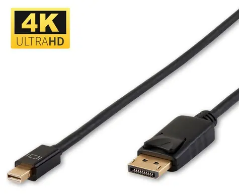 MicroConnect Mini DisplayPort (M) - DisplayPort (M) 0,5m černá / Kabel / 4K