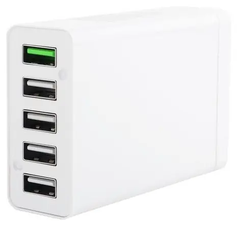 CoreParts Multi-Port USB Charger bílá / Síťová nabíječka / 6× USB-A / 40 W / 2,4 A