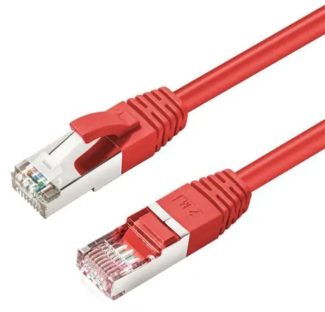 MicroConnect CAT6 S/FTP 0.25m červená / LSZH