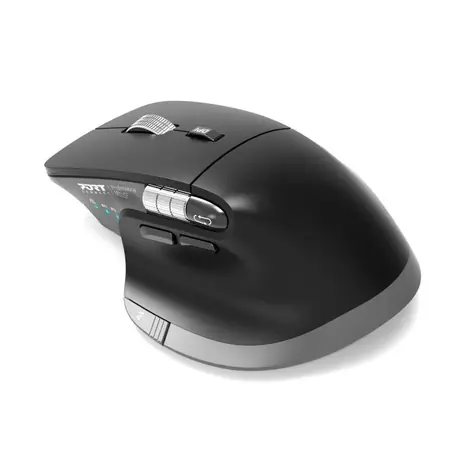 PORT CONNECT Ultimate COLLECTION černá / Bezdrátová nabíjecí myš / Bluetooth & 2.4 GHz / FreeWheel / 4000 DPI