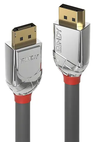 Lindy šedá / Kabel DisplayPort 1.4 / 1 m / M-M