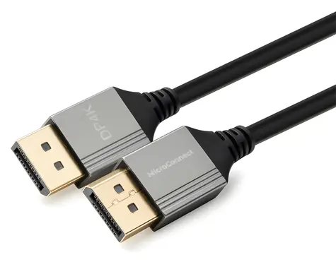 MicroConnect DisplayPort 1.2 Ultra Slim černá / Kabel DisplayPort / 4K UHD / 60 Hz / 1 m