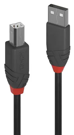 Lindy USB 2.0 A-B 0,5m černá / USB kabel / 480 Mbit/s