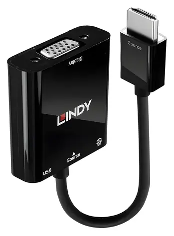 Lindy HDMI na VGA+Audio / Převodník / HDMI - VGA / 1920×1200 px / 12 bit